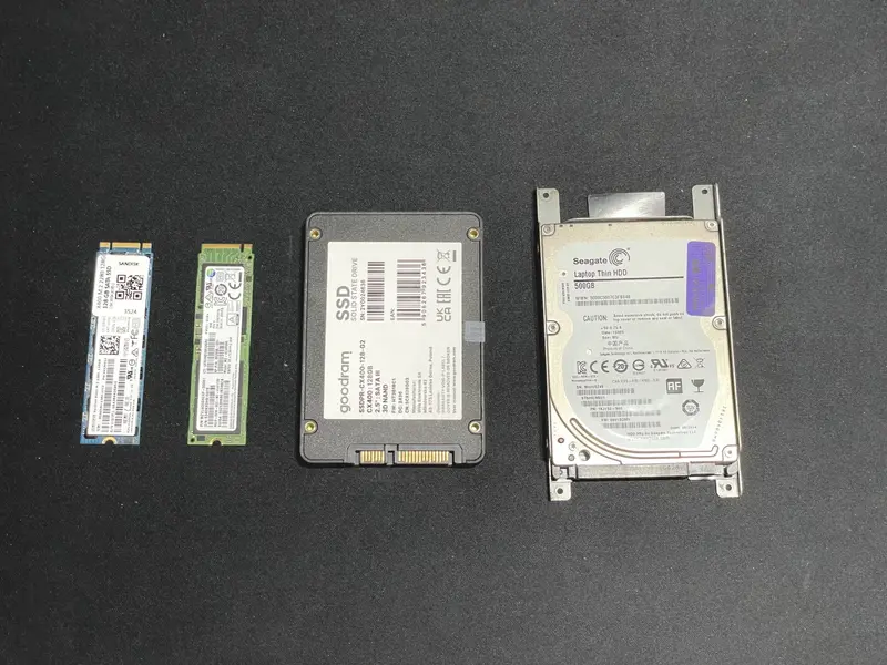 Porównanie czterech typów dysków: M.2 SATA, M.2 NVMe, SSD 2,5" i HDD 2,5" – który wybrać do modernizacji komputera?