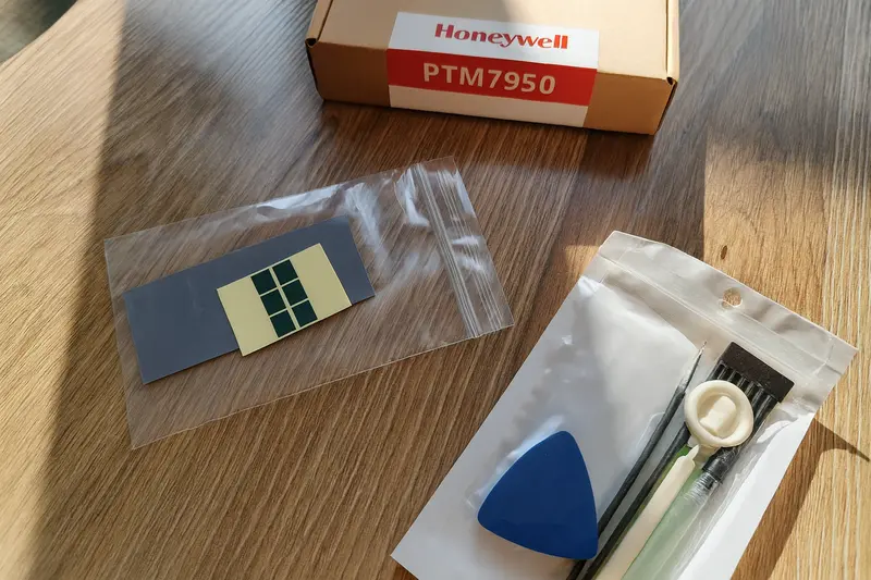 Zestaw PTM7950 Honeywell z akcesoriami montażowymi na drewnianym blacie
