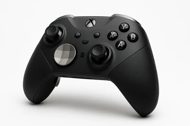 Pad Xbox One Elite na białym tle – widok kontrolera przygotowanego do naprawy