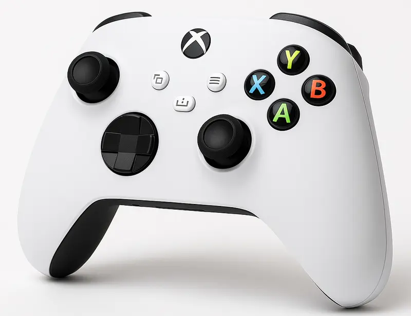 Pad Xbox Series X/S na białym tle – przygotowany do serwisu